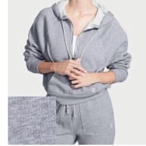 Victoria's Secret Cotton Fleece Half-Zip Hoodie